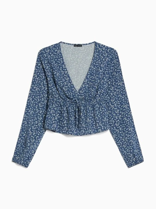 Zdjęcie produktu Bluzka Bershka błękit królewski