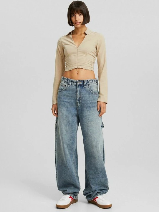 Zdjęcie produktu Bluzka Bershka wielbłądzi
