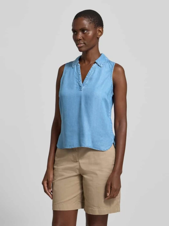 Zdjęcie produktu Bluzka bez rękawów z lyocellu o kroju regular fit model 'HARPER' Vero Moda Jeansowy niebieski