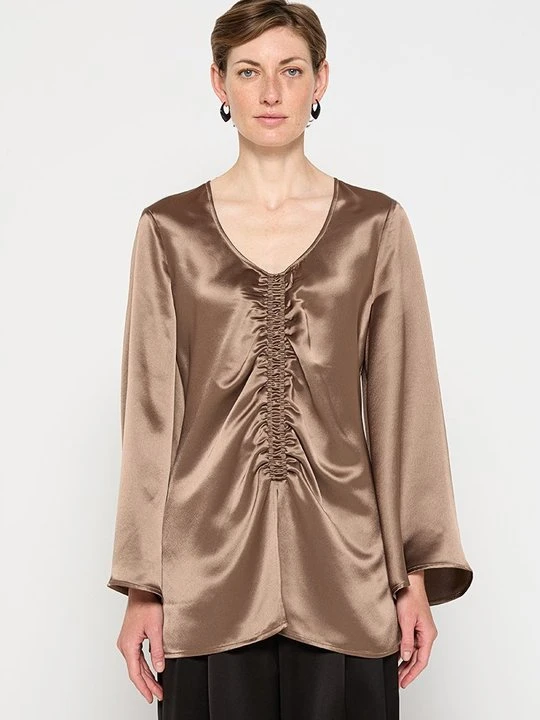 Zdjęcie produktu Bluzka By Malene Birger brązowy