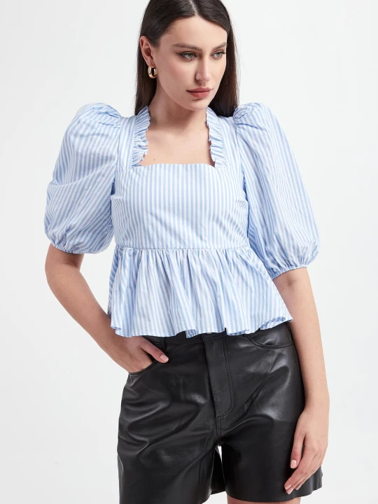 Zdjęcie produktu Bluzka damska z baskinką CUSTOMMADE