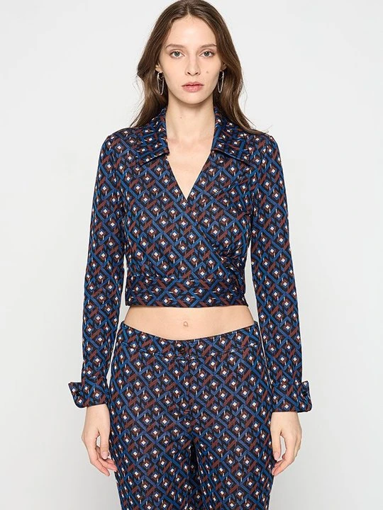 Zdjęcie produktu Bluzka Diane Von Furstenberg granatowy