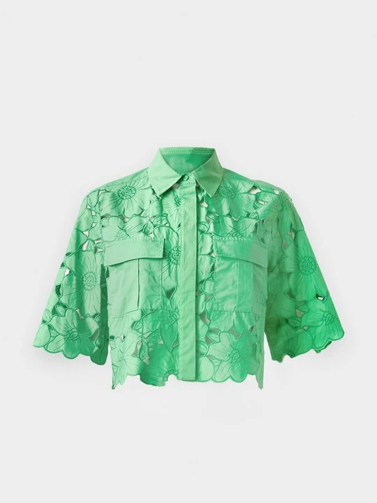 Zdjęcie produktu Bluzka Diane Von Furstenberg ciemnozielony