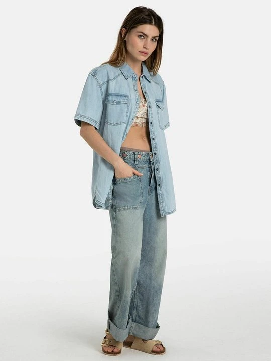 Zdjęcie produktu Bluzka Free People jasnoniebieski denim
