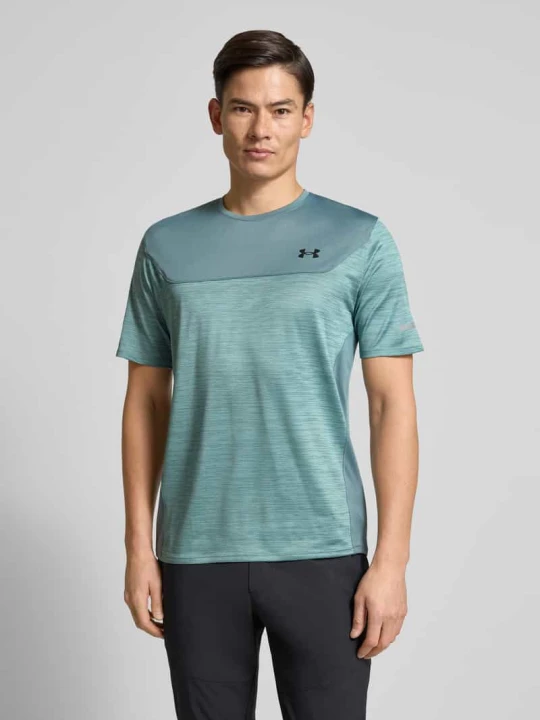 Zdjęcie produktu Bluzka funkcyjna z logo i okrągłym dekoltem Under Armour Miętowy