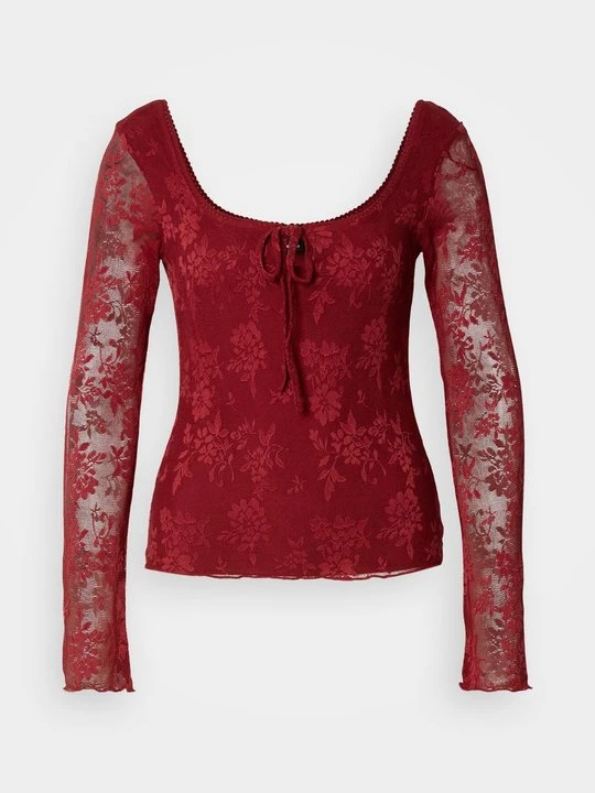Zdjęcie produktu Bluzka Gina Tricot ciemnoczerwony