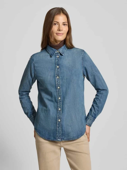 Zdjęcie produktu Koszulka jeansowa Regular Fit model „JAMELKO” Lauren Ralph Lauren Jeansowy niebieski