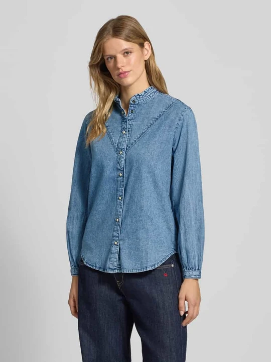 Zdjęcie produktu Bluzka jeansowa o kroju regular fit z czystej bawełny Pepe Jeans Niebieski