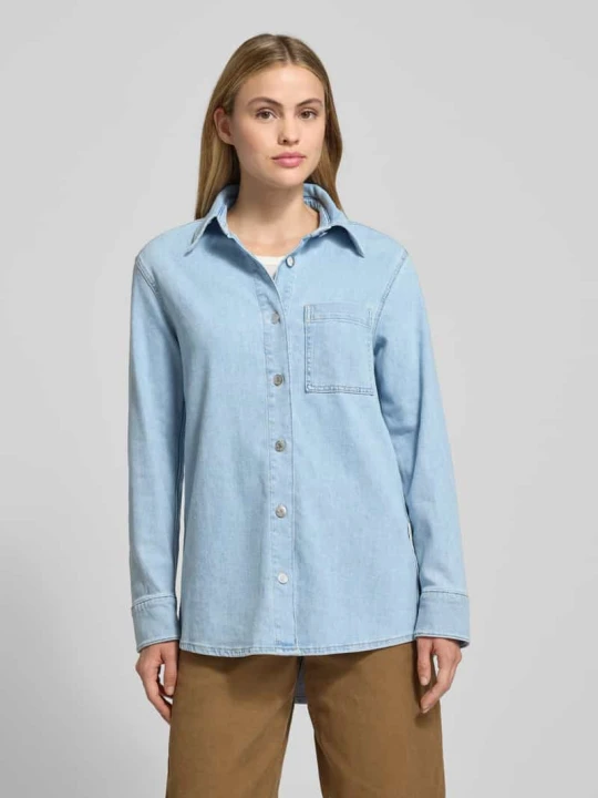 Zdjęcie produktu Bluzka jeansowa o kroju regular fit z mieszanki bawełny Marc O'Polo Jeansowy niebieski