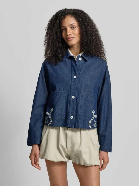 Zdjęcie produktu Bluzka jeansowa o kroju relaxed fit z bawełny Jake*s Jeansowy niebieski