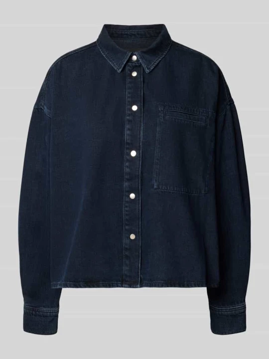 Zdjęcie produktu Bluzka jeansowa o kroju relaxed fit z czystej bawełny model 'NALAANI' ARMEDANGELS Ciemnoniebieski