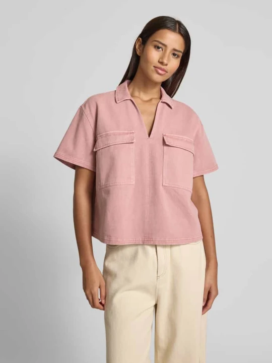Zdjęcie produktu Bluzka jeansowa o kroju relaxed fit z kieszeniami z patką na piersi Jake*s Brudnoróżowy