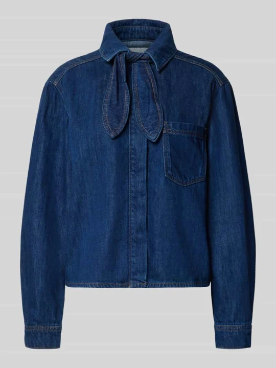 Zdjęcie produktu Bluzka jeansowa o kroju relaxed fit z mieszanki bawełny i lyocellu Marc O'Polo Jeansowy niebieski