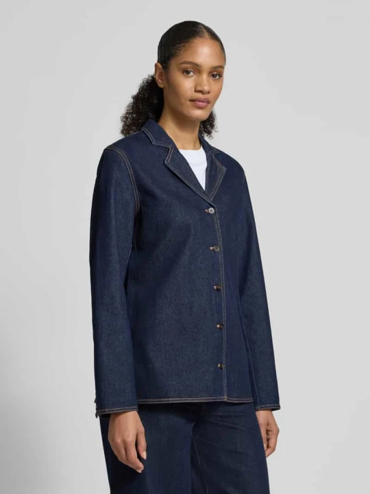 Zdjęcie produktu Bluzka jeansowa o luźnym kroju z mieszanki bawełny model ‘KANIKA’ Vero Moda Ciemnoniebieski