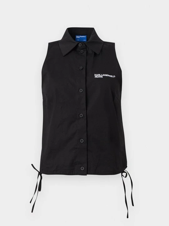 Zdjęcie produktu Bluzka z zapięciem na guziki KARL LAGERFELD czarny