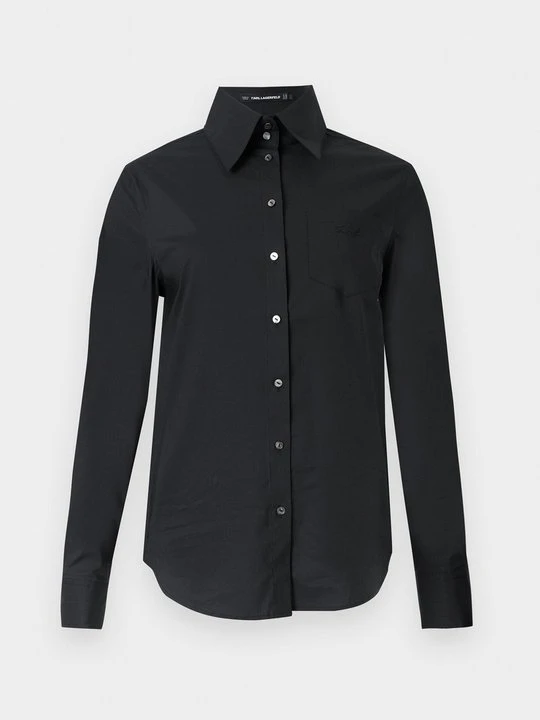 Zdjęcie produktu Bluzka z zapięciem na guziki KARL LAGERFELD czarny