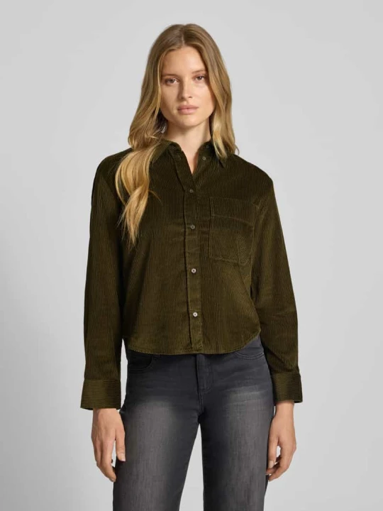 Zdjęcie produktu Bluzka koszulowa o kroju comfort fit z czystej bawełny Marc O'Polo Khaki