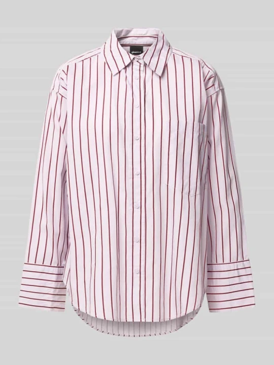 Zdjęcie produktu Bluzka koszulowa o kroju oversized z brustaszą Gina Tricot Jasnofioletowy
