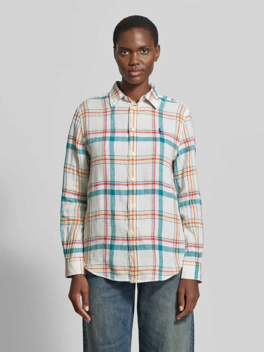 Zdjęcie produktu Bluzka koszulowa o kroju oversized z czystego lnu Polo Ralph Lauren Złamany biały