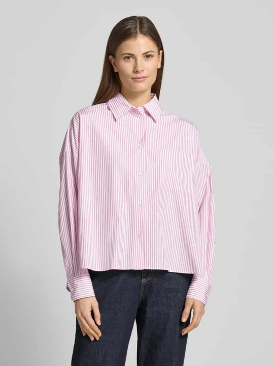 Zdjęcie produktu Bluzka koszulowa o kroju oversized z czystej Bawełna Model 'AUREO' Weekend Max Mara Różowy
