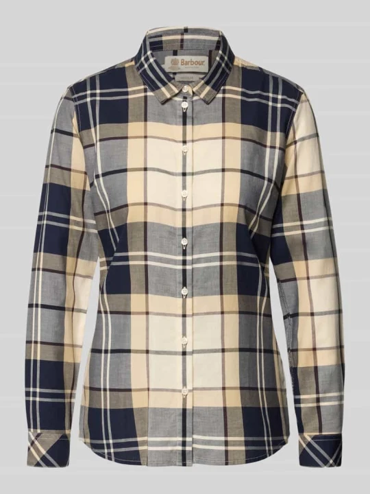 Zdjęcie produktu bluzka koszulowa o kroju regular fit z czystej bawełny model 'BREDON' Barbour Złamany biały