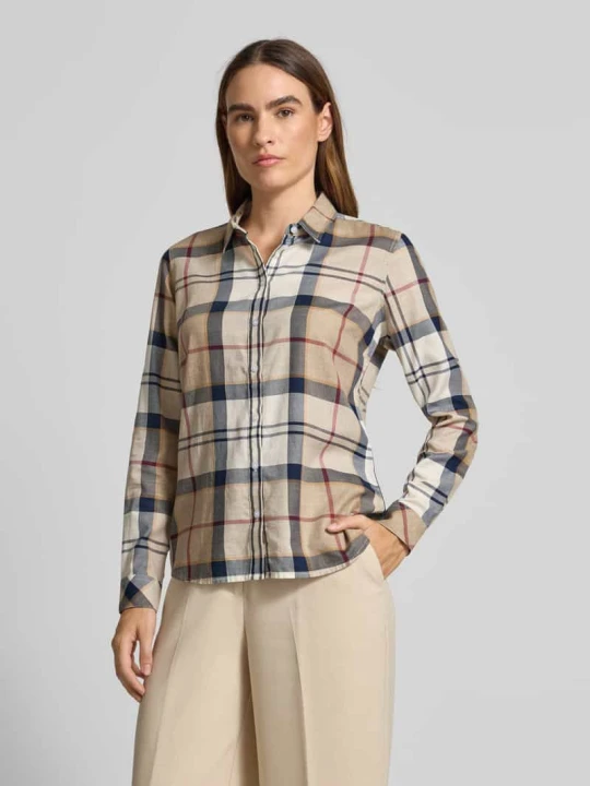 Zdjęcie produktu Bluzka koszulowa o kroju regular fit z czystej bawełny model ‘BREDON’ Barbour Beżowy