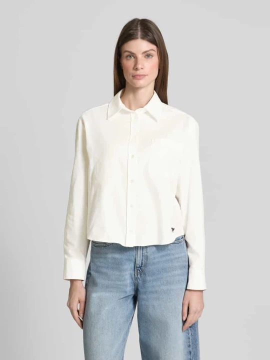 Zdjęcie produktu Bluzka koszulowa o kroju regular fit z czystej bawełny model ‘NUORO’ Weekend Max Mara Biały