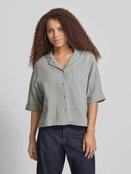 Zdjęcie produktu Bluzka koszulowa o kroju regular fit z czystej bawełny model 'THYRA' Only Trzcinowy
