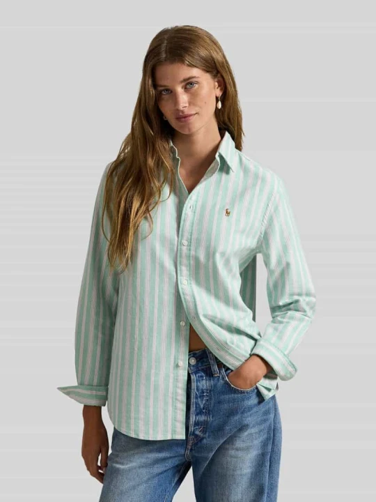 Zdjęcie produktu Bluzka koszulowa o kroju regular fit z czystej bawełny Polo Ralph Lauren Jasnozielony