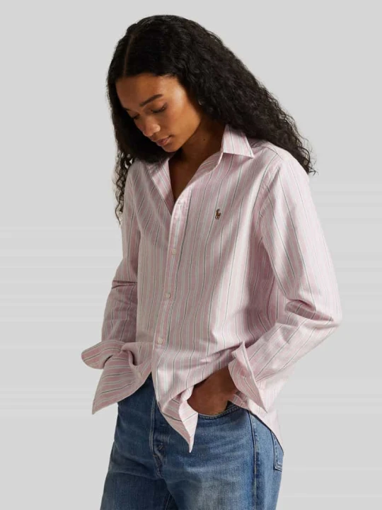 Zdjęcie produktu Bluzka koszulowa o kroju regular fit z czystej bawełny Polo Ralph Lauren Różowy