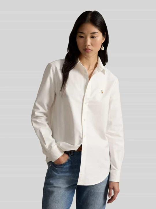Zdjęcie produktu Bluzka koszulowa o kroju regular fit z czystej bawełny Polo Ralph Lauren Biały