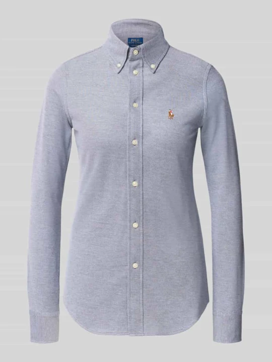 Zdjęcie produktu Bluzka koszulowa o kroju regular fit z czystej bawełny Polo Ralph Lauren Granatowy