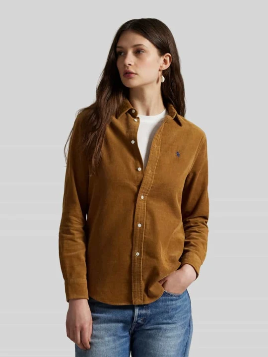 Zdjęcie produktu Bluzka koszulowa o kroju regular fit z czystej bawełny Polo Ralph Lauren Mosiądzowy