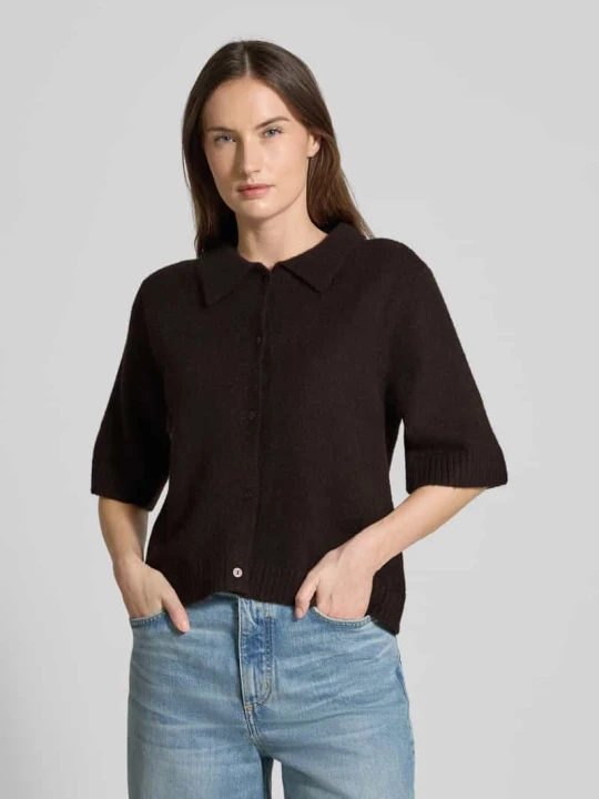 Zdjęcie produktu Bluzka koszulowa o kroju regular fit z dodatkiem wełny Model 'Cunna' NEO NOIR Średniobrązowy