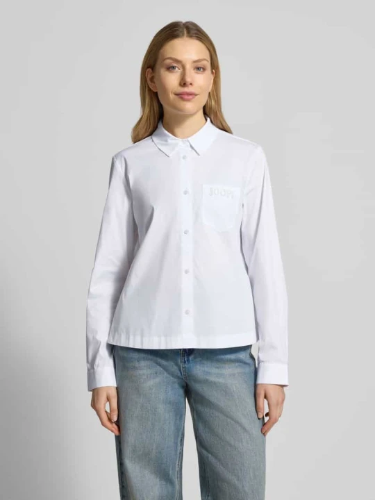 Zdjęcie produktu Bluzka koszulowa o kroju regular fit z brustaszą model „Bella” JOOP! Biały
