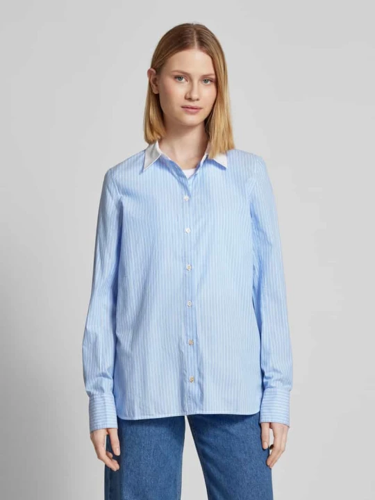 Zdjęcie produktu Bluzka koszulowa o kroju regular fit z kołnierzykiem koszulowym model ‘TAYLA’ MOS MOSH Oceaniczny