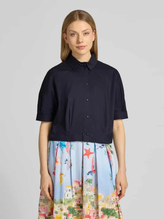 Zdjęcie produktu Bluzka koszulowa o kroju regular fit z kołnierzykiem koszulowym ROBE LÉGÈRE Granatowy
