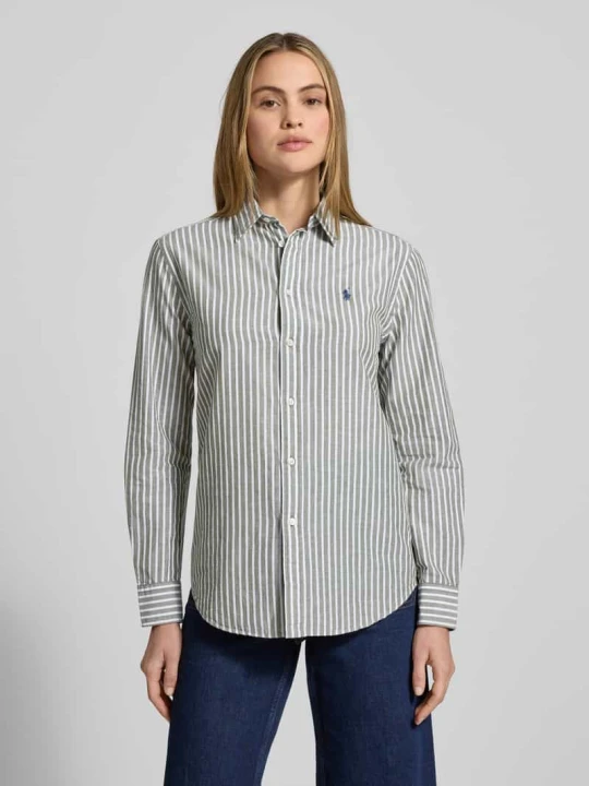 Zdjęcie produktu Bluzka koszulowa o kroju regular fit z mieszanki bawełny i lnu Polo Ralph Lauren Oliwkowy
