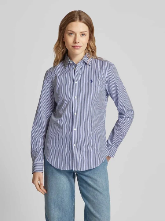 Zdjęcie produktu Bluzka koszulowa o kroju regular fit z wyhaftowanym logo Polo Ralph Lauren Królewski niebieski