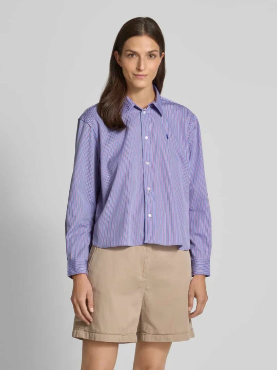 Zdjęcie produktu Bluzka koszulowa o kroju regular fit z wyhaftowanym logo Polo Ralph Lauren Lawendowy