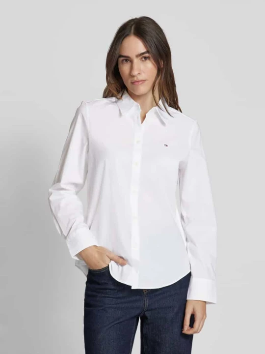 Zdjęcie produktu Bluzka koszulowa o kroju regular fit z wyhaftowanym logo Tommy Hilfiger Biały
