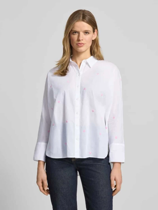 Zdjęcie produktu Bluzka koszulowa o kroju relaxed fit z czystej Bawełna Model 'NEW LINA GRACE' Only Biały
