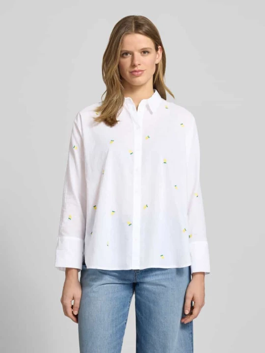 Zdjęcie produktu Bluzka koszulowa o kroju relaxed fit z czystej Bawełna Model 'NEW LINA GRACE' Only Biały
