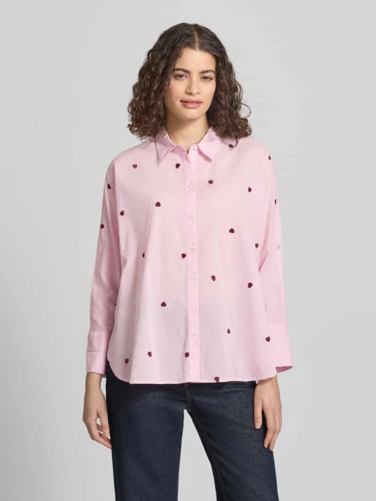 Zdjęcie produktu Bluzka koszulowa o kroju relaxed fit z czystej Bawełna Model 'NEW LINA GRACE' Only Różowy