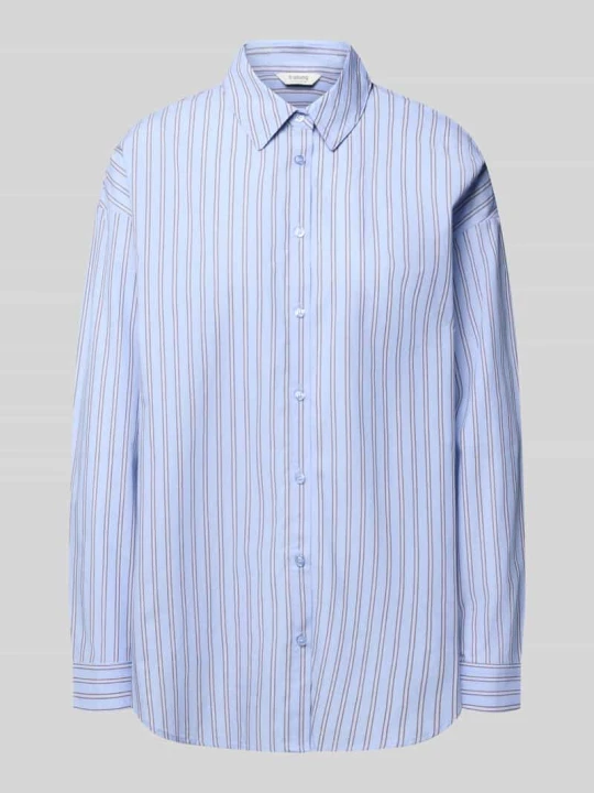 Zdjęcie produktu Bluzka koszulowa o kroju relaxed fit z czystej bawełny model 'Hene' B.Young Jasnoniebieski