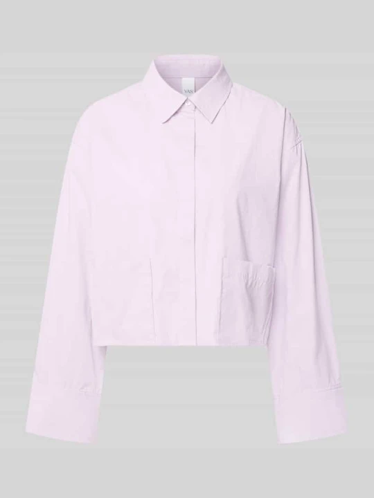 Zdjęcie produktu Bluzka koszulowa o kroju relaxed fit z czystej bawełny model 'Lee' Y.A.S Jasnofioletowy