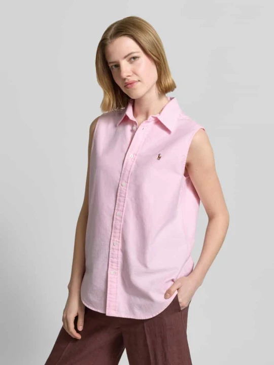 Zdjęcie produktu Bluzka koszulowa o kroju relaxed fit z czystej bawełny Polo Ralph Lauren Mocnoróżowy