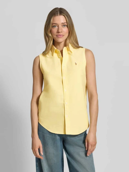 Zdjęcie produktu Bluzka koszulowa o kroju relaxed fit z czystej bawełny Polo Ralph Lauren Jasnożółty