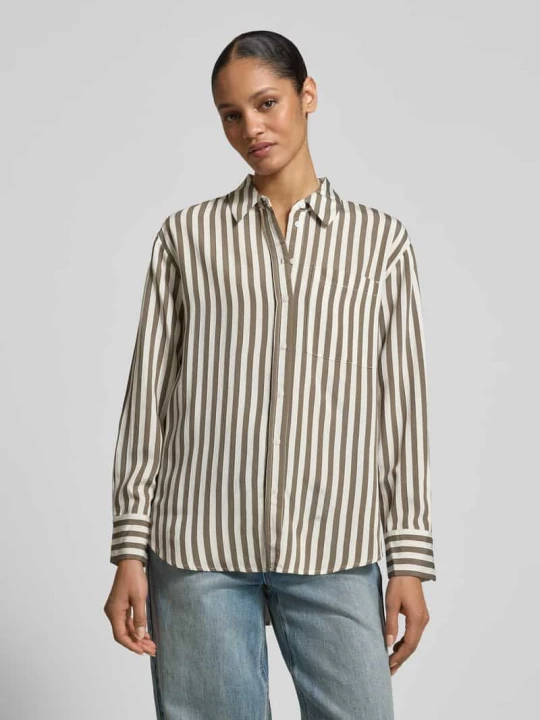 Zdjęcie produktu Bluzka koszulowa o kroju relaxed fit z mieszanka wiskozy comma Khaki