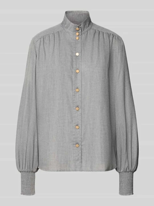 Zdjęcie produktu Bluzka koszulowa o kroju relaxed fit z mieszanka wiskozy model 'DUNIA' 0039 italy Antracytowy